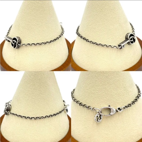 GUCCI UNISEX DOUBLE G KEY ARABESQUE BRACELET - Picture 4 of 15